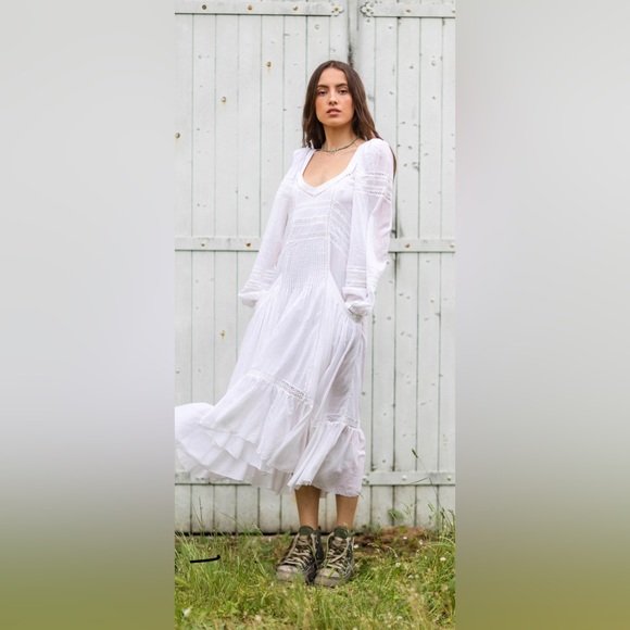 Isabel Marant Etoile Melia Dress in White - Picture 3 of 15